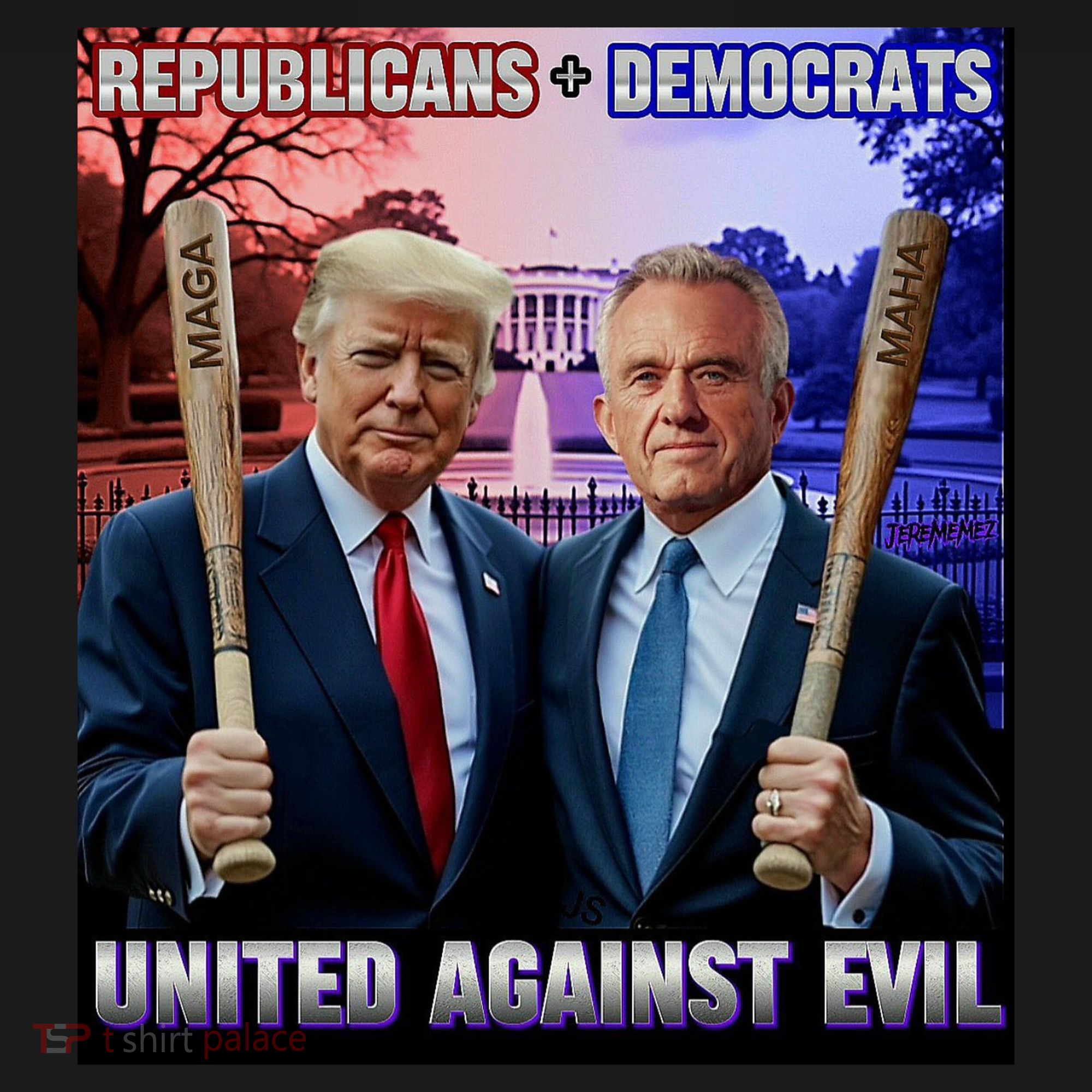 Republicans And Democrats United Against Evil Donald Trump Robert F Kennedy Women's Tank Top