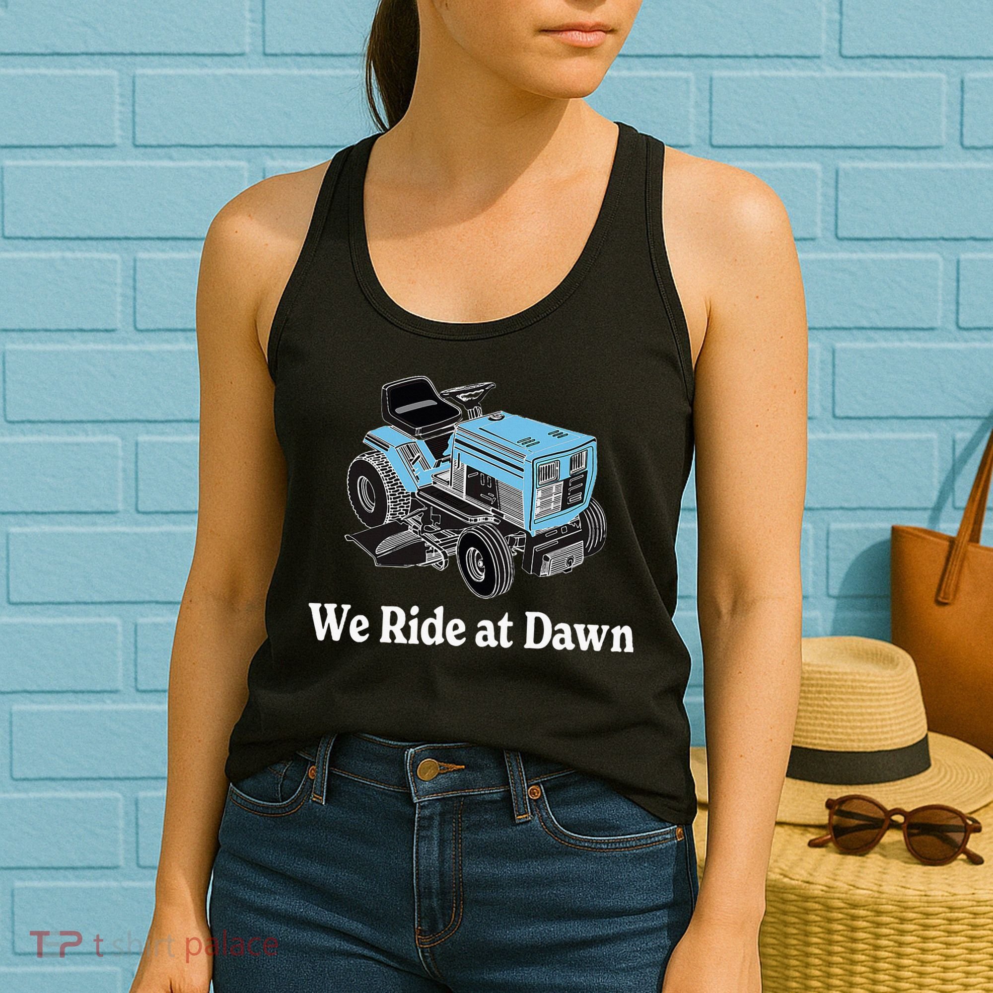 Ride At Dawn Tractor Enthusiast Dad Grandpa Women's Tank Top