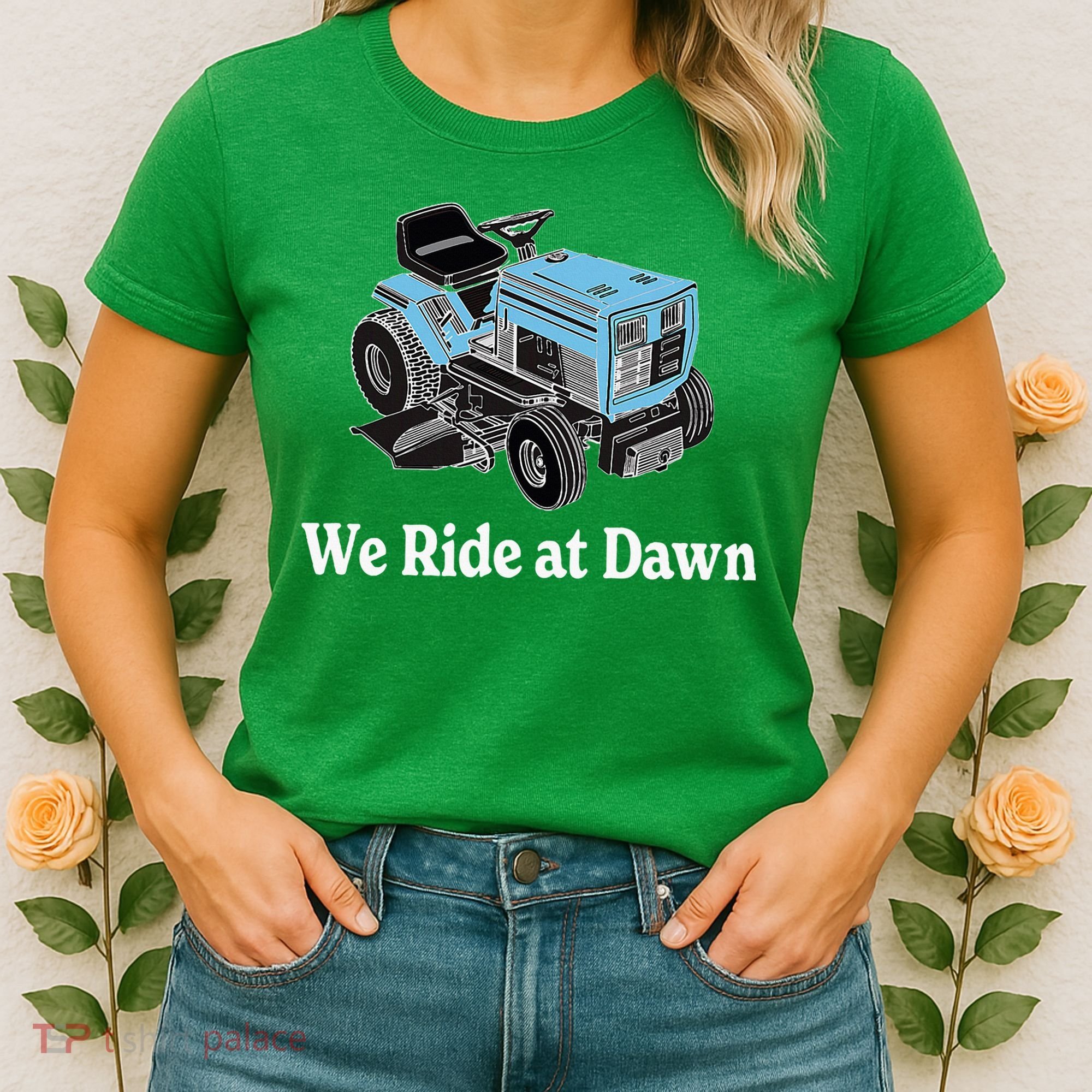 Ride At Dawn Tractor Enthusiast Dad Grandpa Women's T-Shirt