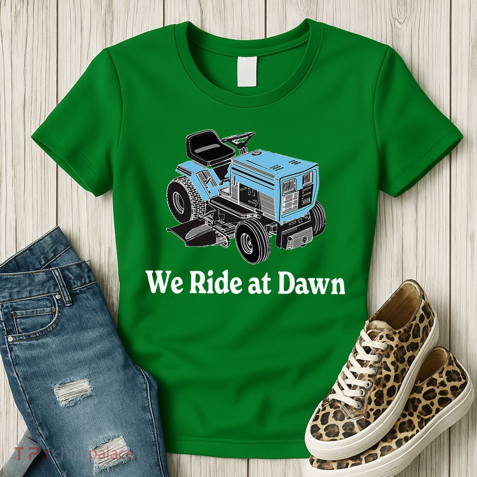 Ride At Dawn Tractor Enthusiast Dad Grandpa Women's T-Shirt