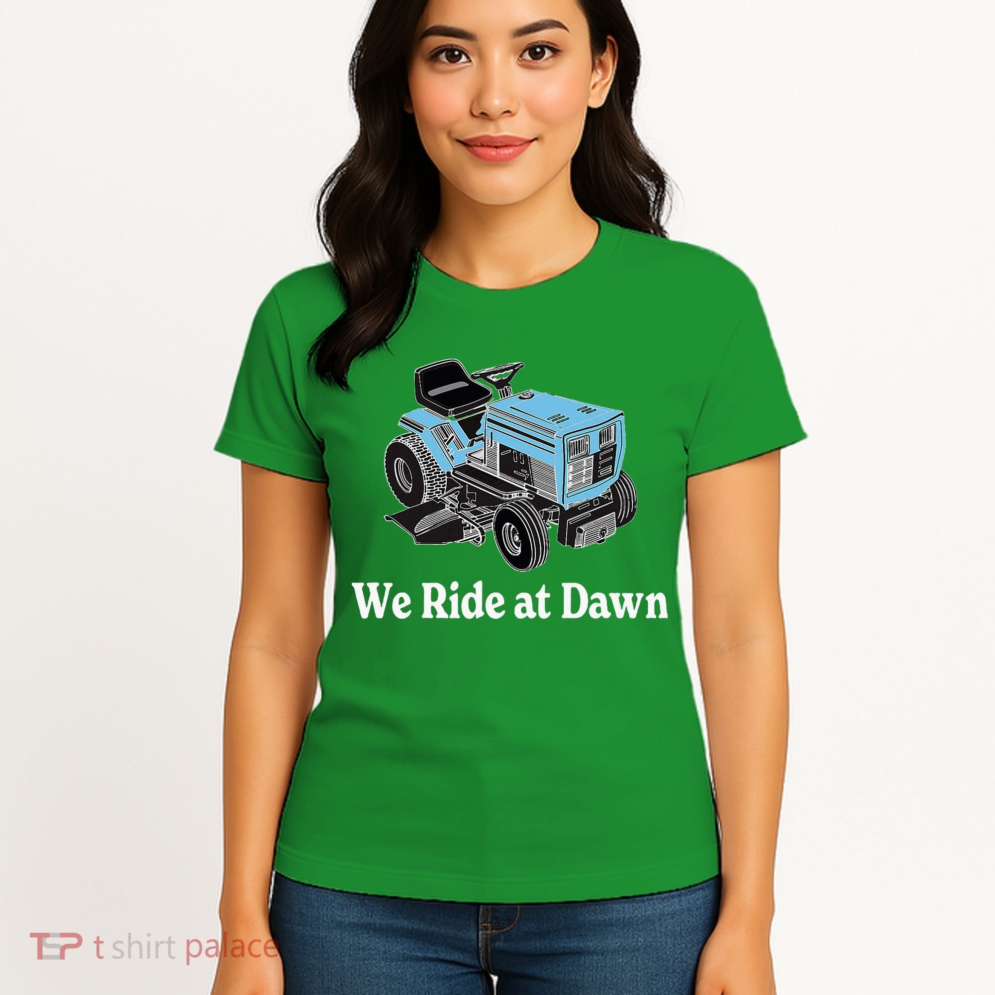 Ride At Dawn Tractor Enthusiast Dad Grandpa Women's T-Shirt