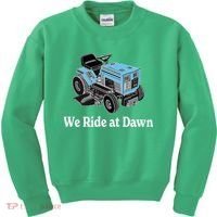 Ride At Dawn Tractor Enthusiast Dad Grandpa Kids Sweatshirt thumb 0