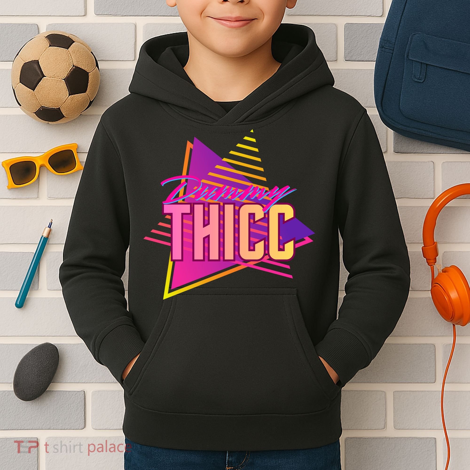 Retro And Dummy Thicc Kids Hoodie