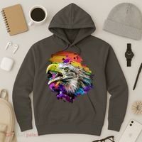 Realistic Abstract Eagle Hoodie thumb 3