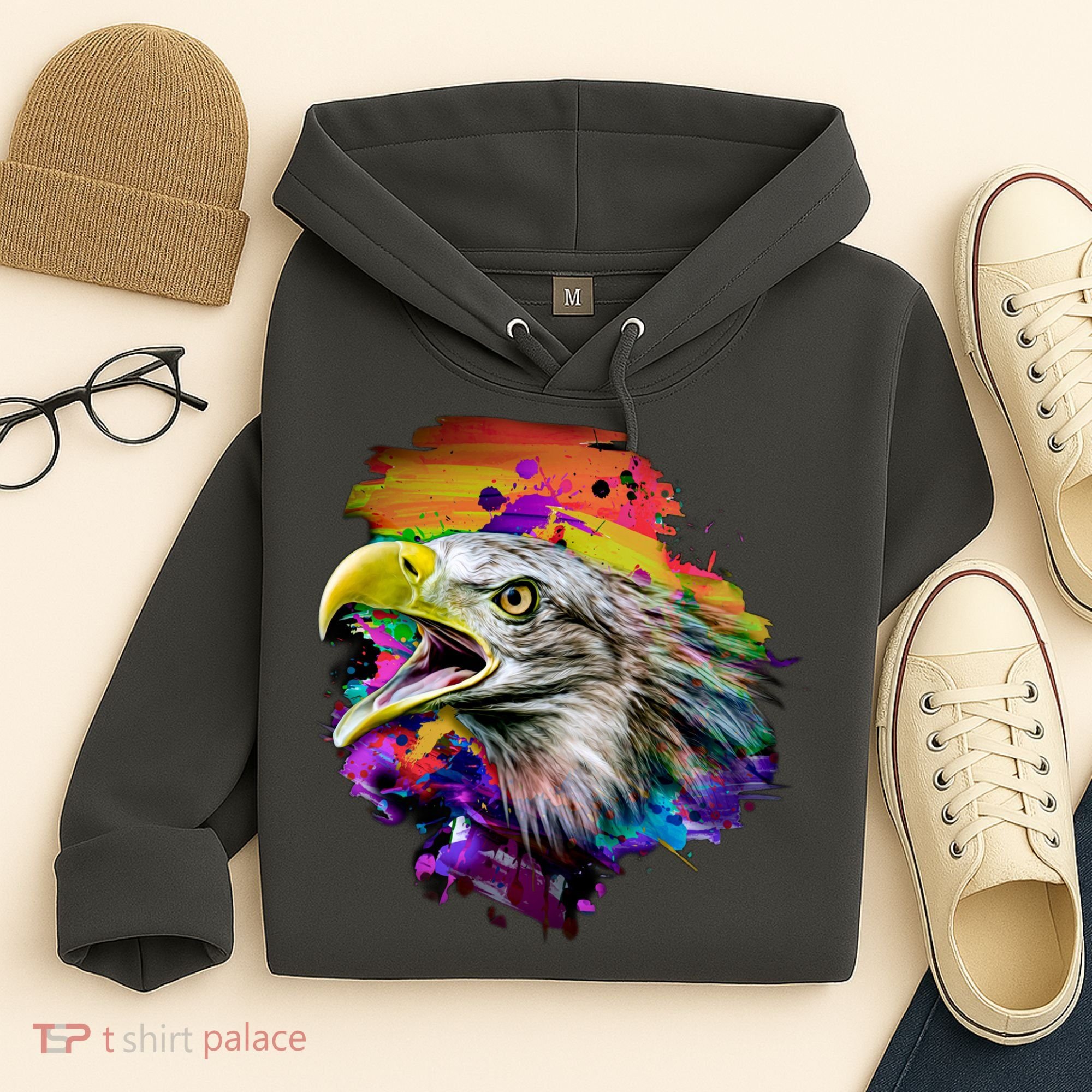 Realistic Abstract Eagle Hoodie