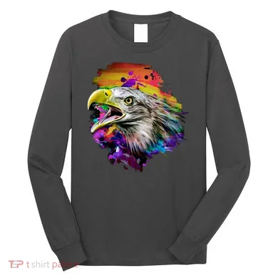 Realistic Abstract Eagle Long Sleeve Shirt