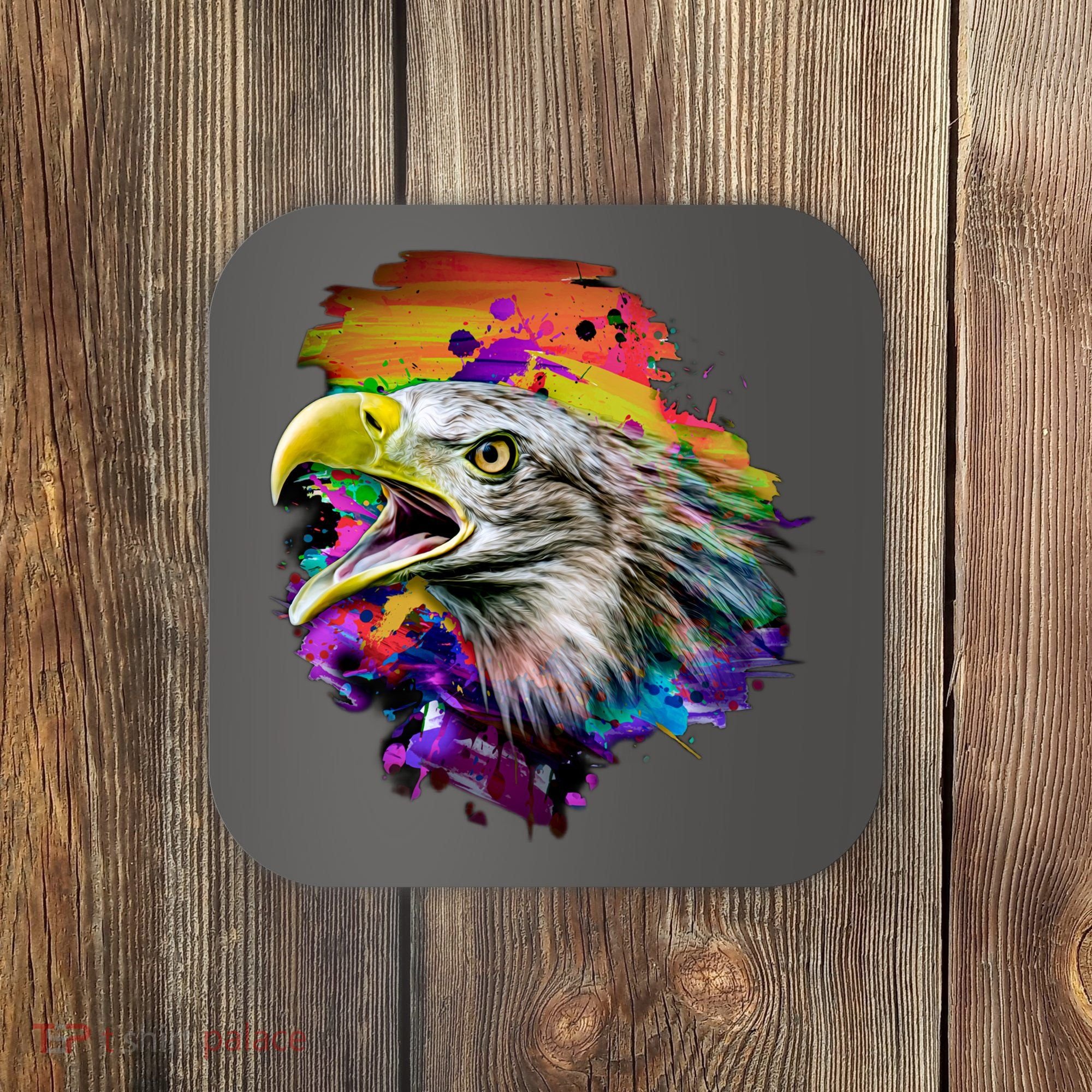 Realistic Abstract Eagle Coaster