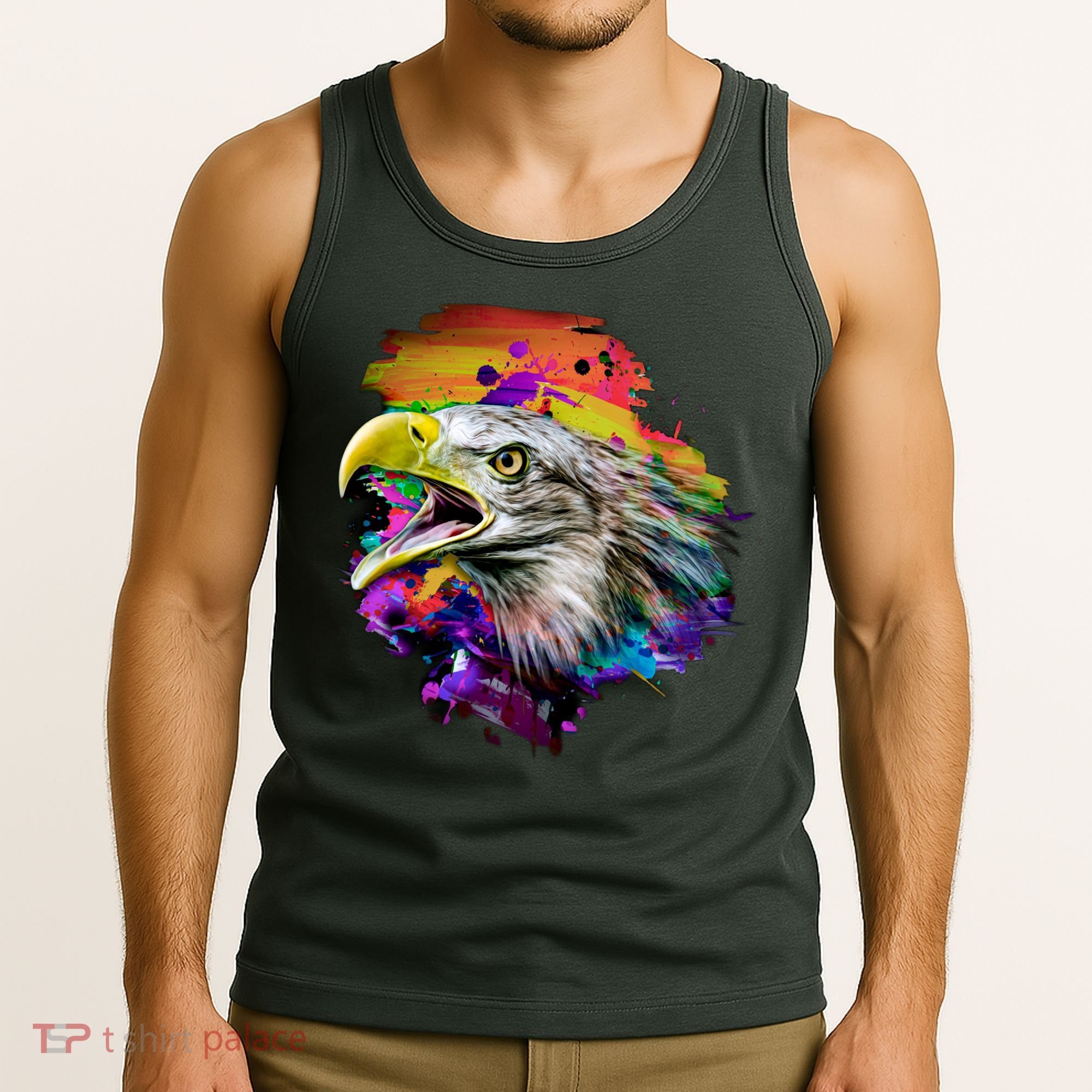 Realistic Abstract Eagle Tank Top