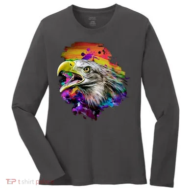 Realistic Abstract Eagle Women's Long Sleeve Shirt
