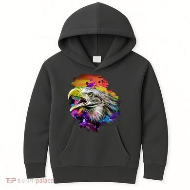 Realistic Abstract Eagle Kids Hoodie