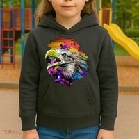 Realistic Abstract Eagle Kids Hoodie thumb 3