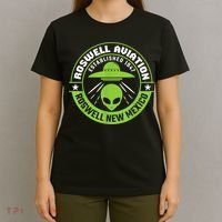 Roswell Aviation Established 1947 Roswell Alien T-Shirt thumb 4