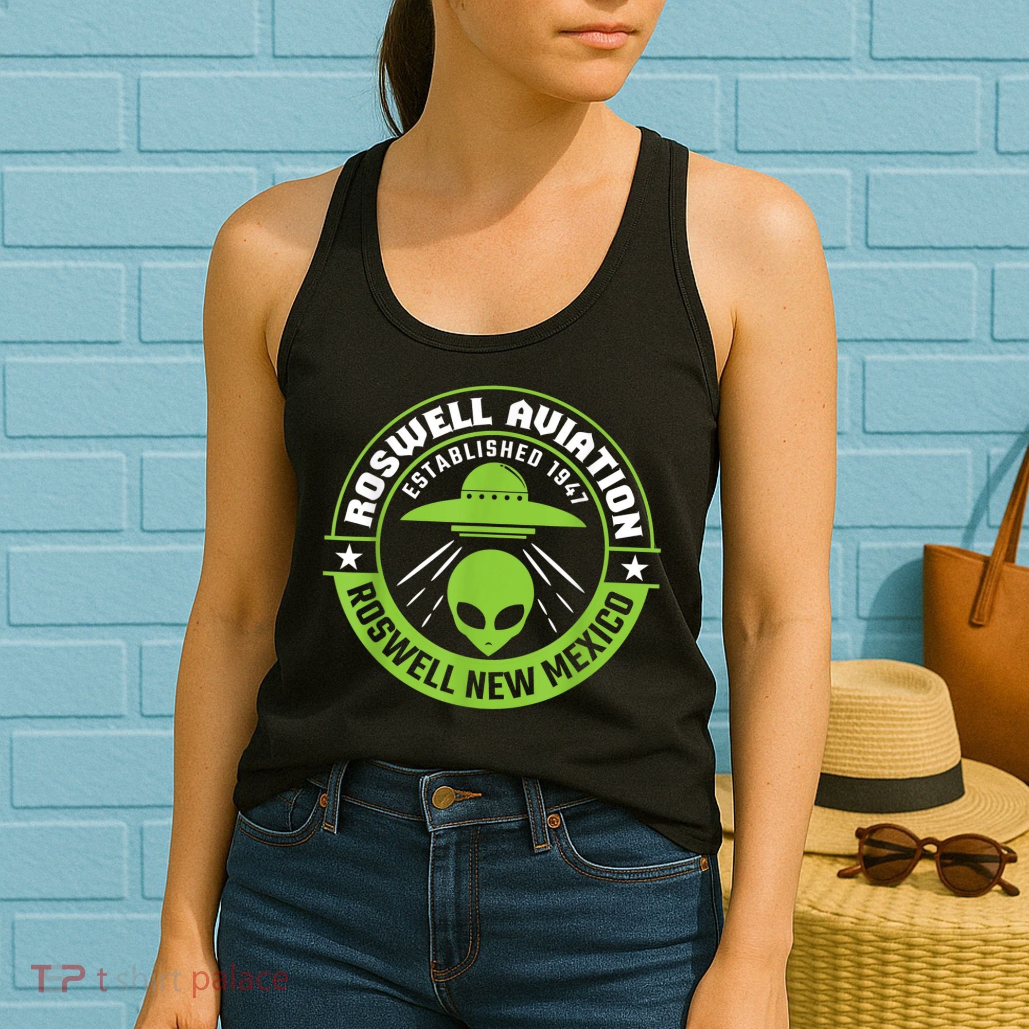 Roswell Aviation Established 1947 Roswell Alien Women's Tank Top