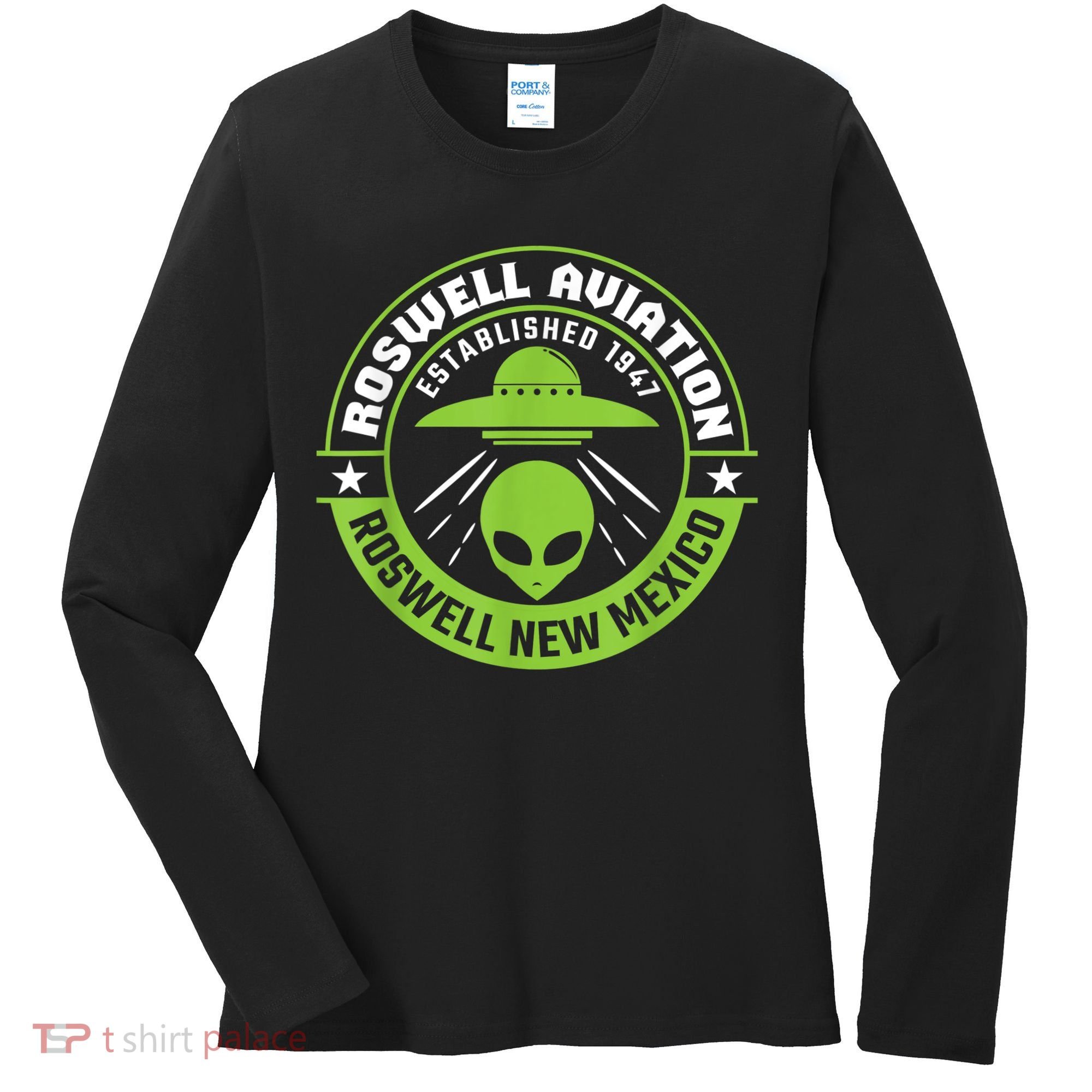 Roswell Aviation Established 1947 Roswell Alien Women's Long Sleeve Shirt