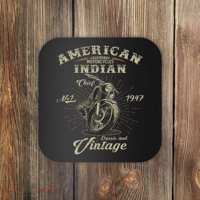 Retro American For Old Biker Coaster