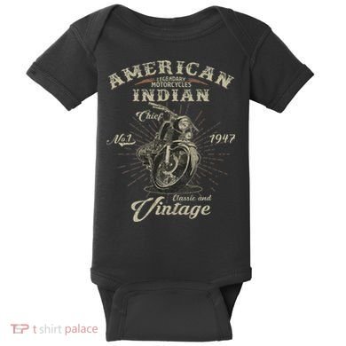 Retro American For Old Biker Baby Bodysuit