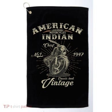 Retro American For Old Biker Golf Towel