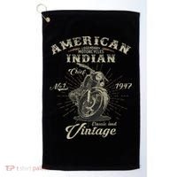 Retro American For Old Biker Golf Towel thumb 0