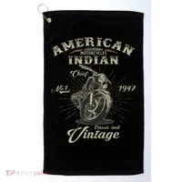 Retro American For Old Biker Golf Towel thumb 0
