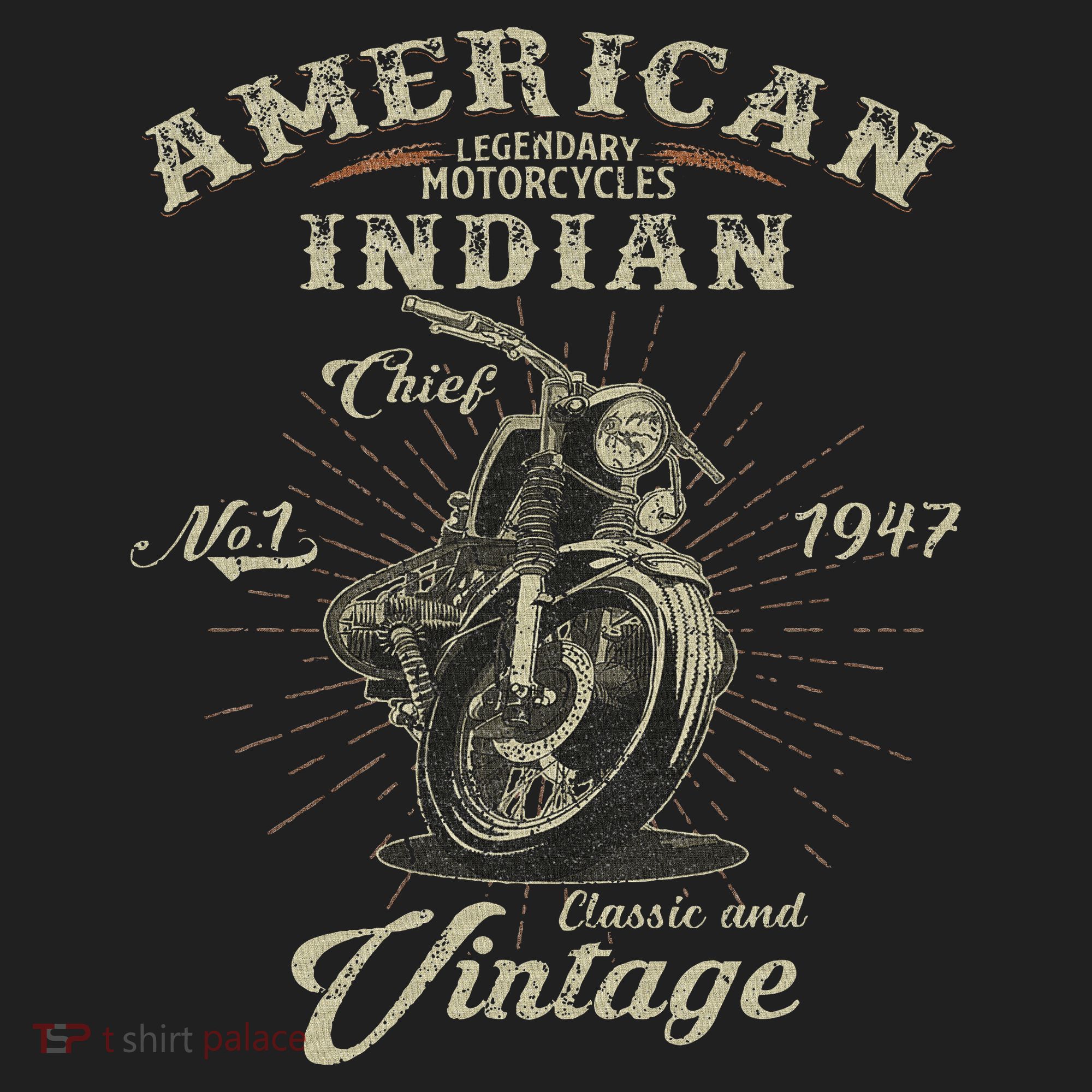 Retro American For Old Biker Golf Towel