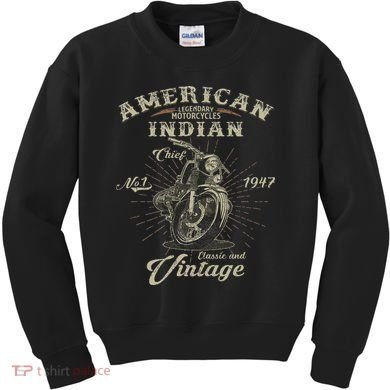 Retro American For Old Biker Kids Sweatshirt