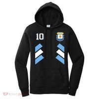 Retro10 Argentina Football Argentinian Soccer Argentina Flag Women's Hoodie thumb 0