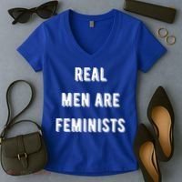 Real Are Feminists Pro Choice Social Justice Feminism Gift Women's V-Neck T-Shirt thumb 2