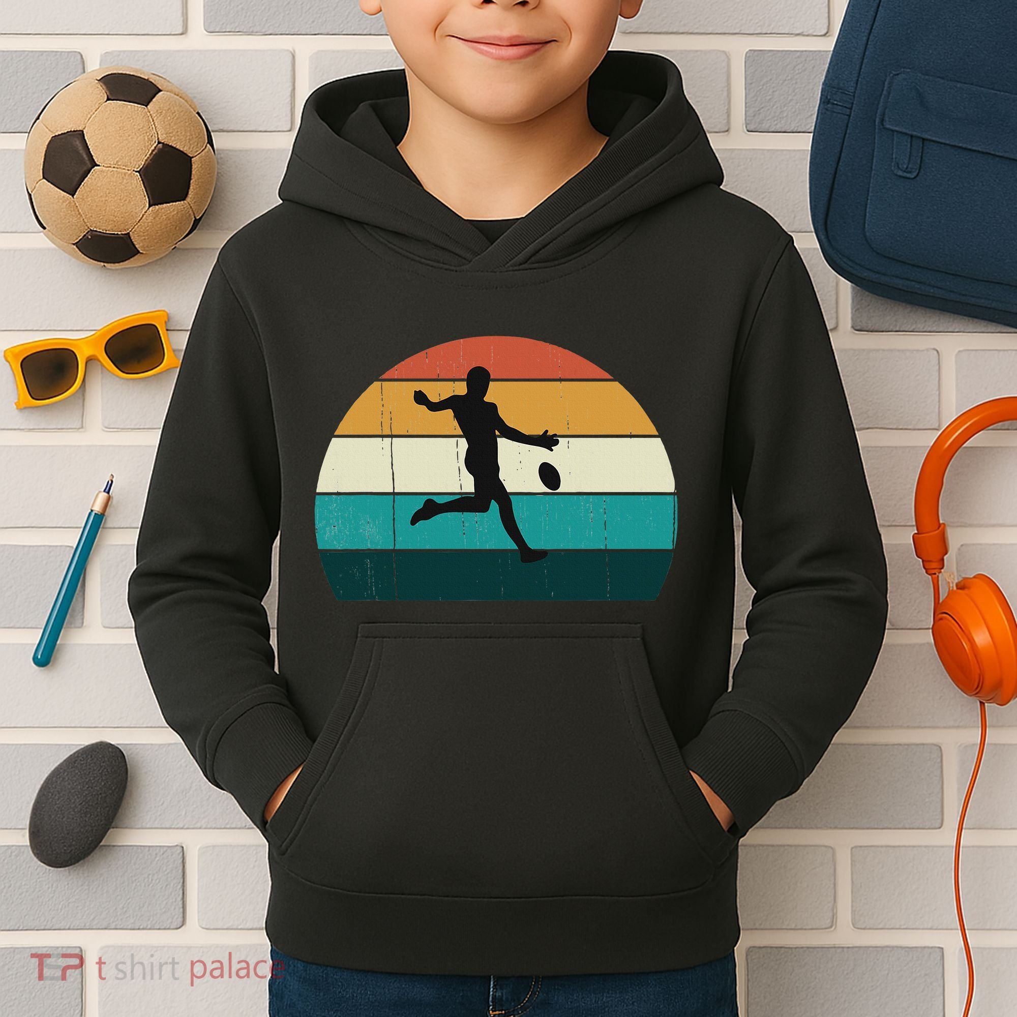 Retro Aussie Football Gift Australian Rules Footy Lovers Kids Hoodie