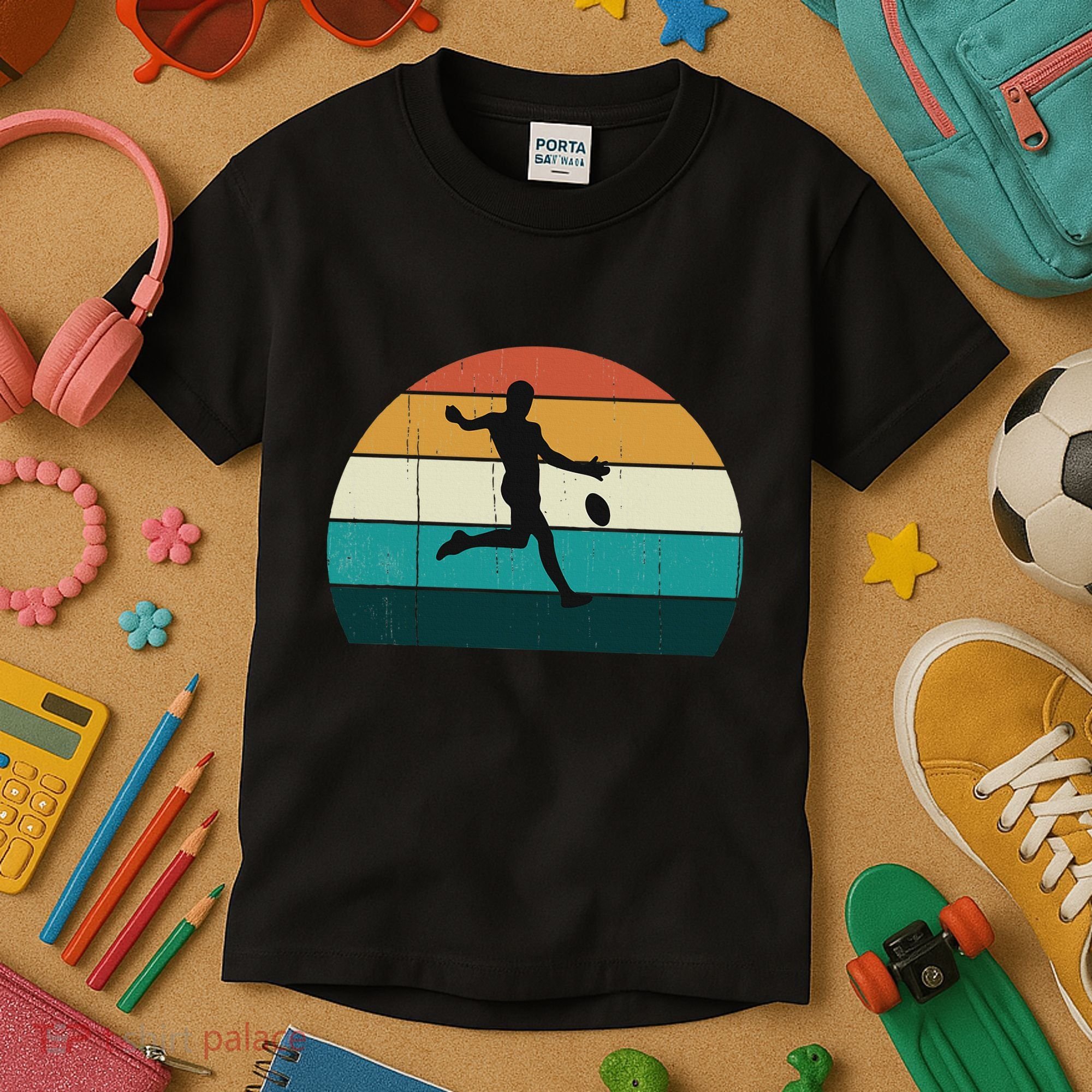 Retro Aussie Football Gift Australian Rules Footy Lovers Kids T-Shirt