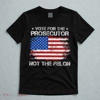 Retro American Flag Vote For The Prosecutor Not The Felon T-Shirt thumb 5