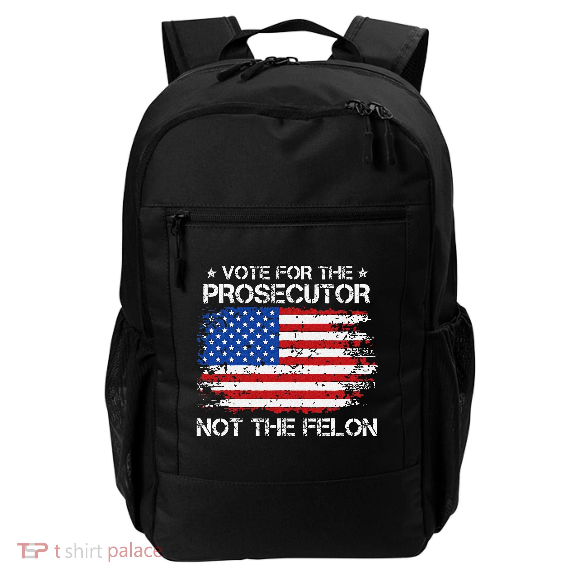 Retro American Flag Vote For The Prosecutor Not The Felon Backpack