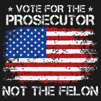 Retro American Flag Vote For The Prosecutor Not The Felon Women's Hoodie thumb 2