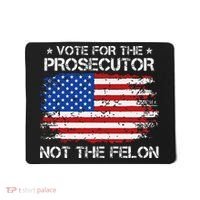 Retro American Flag Vote For The Prosecutor Not The Felon Mousepad thumb 0