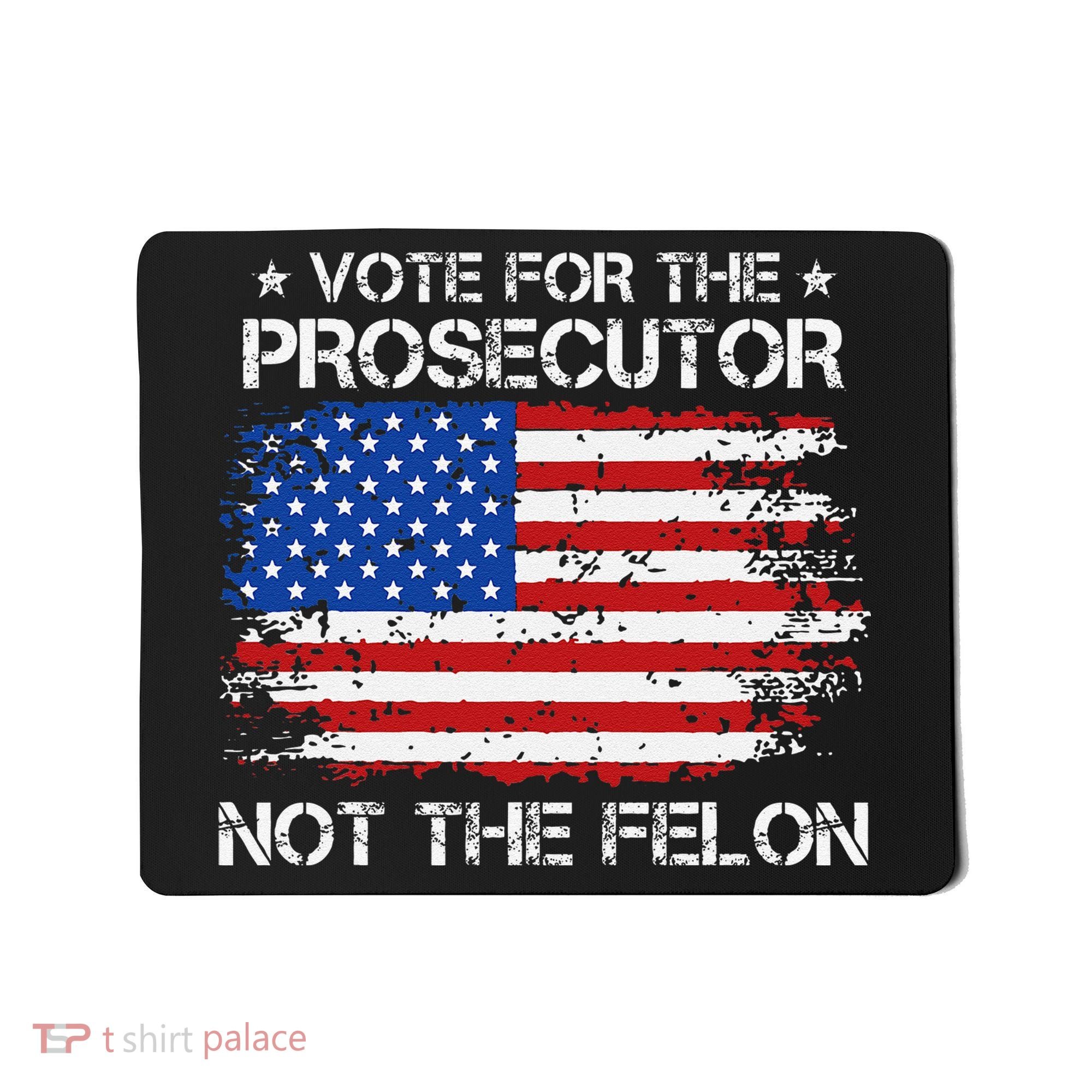 Retro American Flag Vote For The Prosecutor Not The Felon Mousepad