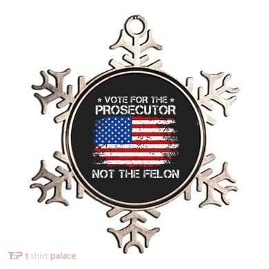 Retro American Flag Vote For The Prosecutor Not The Felon Ornament
