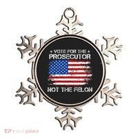 Retro American Flag Vote For The Prosecutor Not The Felon Ornament thumb 0