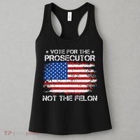 Retro American Flag Vote For The Prosecutor Not The Felon Women's Tank Top thumb 3