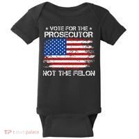 Retro American Flag Vote For The Prosecutor Not The Felon Baby Bodysuit thumb 0