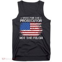 Retro American Flag Vote For The Prosecutor Not The Felon Tank Top thumb 0