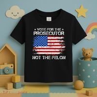Retro American Flag Vote For The Prosecutor Not The Felon Toddler T-Shirt thumb 3