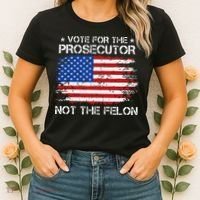 Retro American Flag Vote For The Prosecutor Not The Felon Women's T-Shirt thumb 2