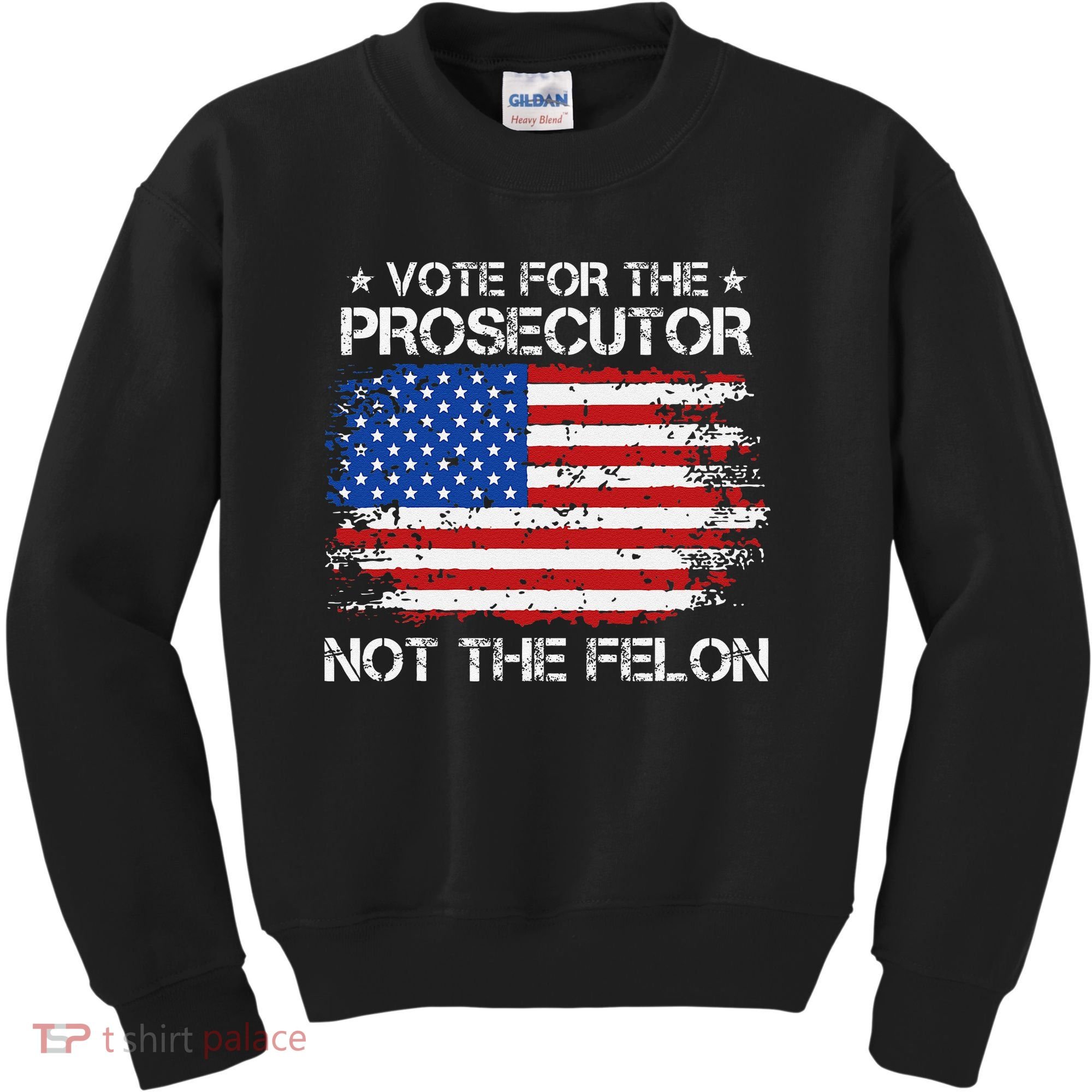 Retro American Flag Vote For The Prosecutor Not The Felon Kids Sweatshirt