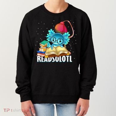 Readsolotl Axolotl Funny Reading Fish Books Lizard  Women's Sweatshirt