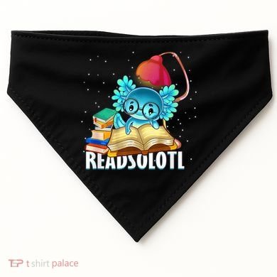 Readsolotl Axolotl Funny Reading Fish Books Lizard  USA-Made Doggie Bandana