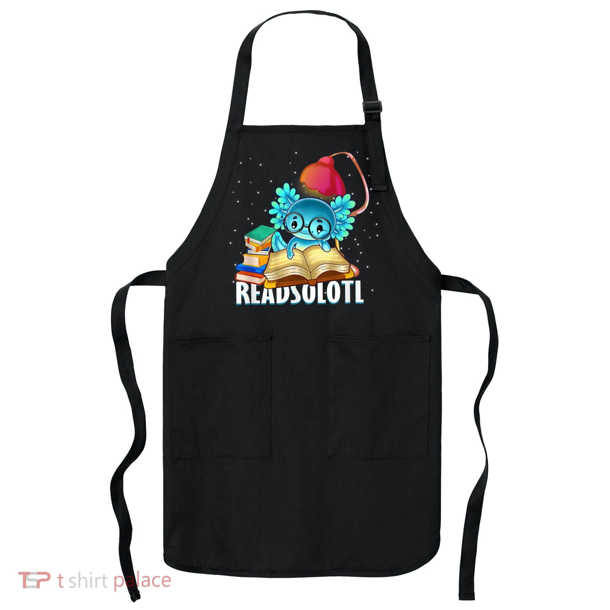 Readsolotl Axolotl Funny Reading Fish Books Lizard  Apron