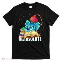 Readsolotl Axolotl Funny Reading Fish Books Lizard  T-Shirt thumb 0