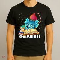 Readsolotl Axolotl Funny Reading Fish Books Lizard  T-Shirt thumb 3