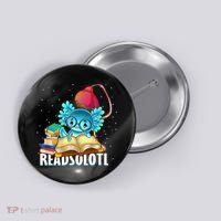 Readsolotl Axolotl Funny Reading Fish Books Lizard  Button thumb 0