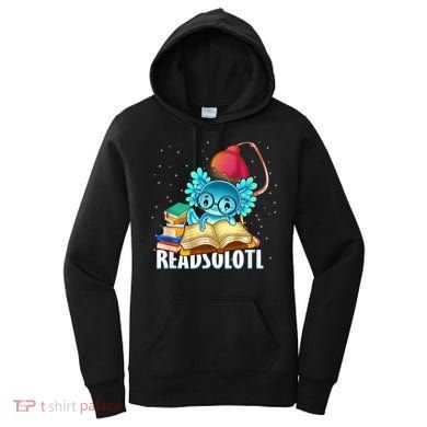 Readsolotl Axolotl Funny Reading Fish Books Lizard  Women's Hoodie