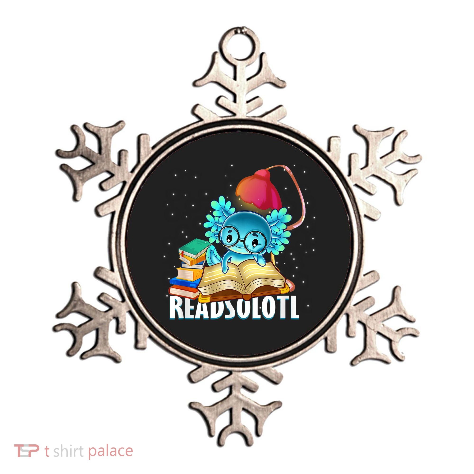 Readsolotl Axolotl Funny Reading Fish Books Lizard  Ornament